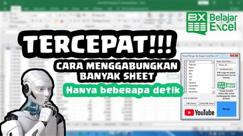 Tutorial 13 Menggabungkan Beberapa Sheet Pada Excel Secepat Kilat