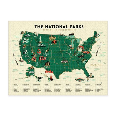 Parks Puzzles – National Parks Map – PSI Playhouse