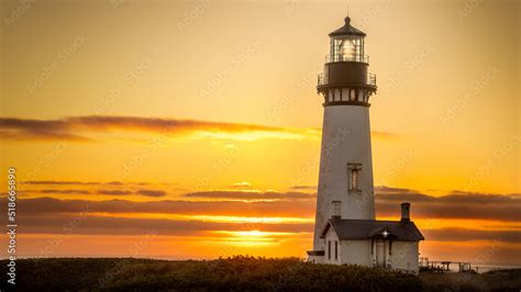 Lighthouse At Sunset Stock Photo Adobe Stock