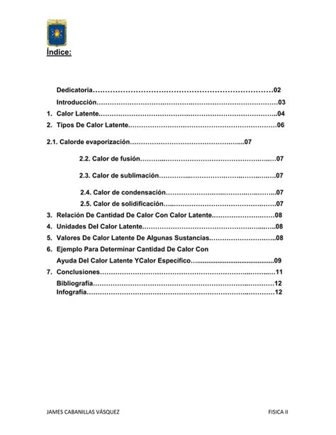 Calor Latente Pdf