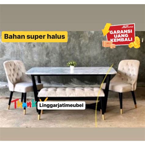 Jual Meja Makan Jati Marmer Marble Kursi Makan Minimalis Modern Mewah2