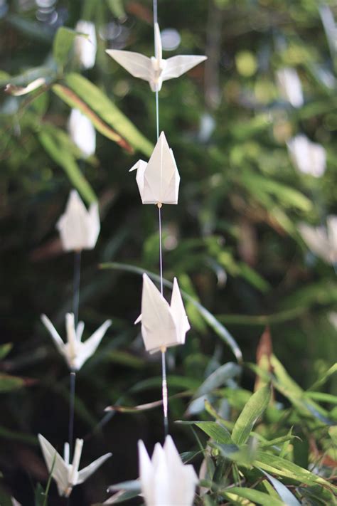 Cranes Strings Strands Cranes Each Crane Backdrop Etsy