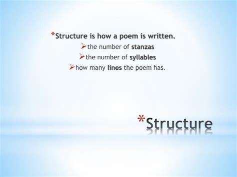 PPT - Poem Structure PowerPoint Presentation - ID:1400957