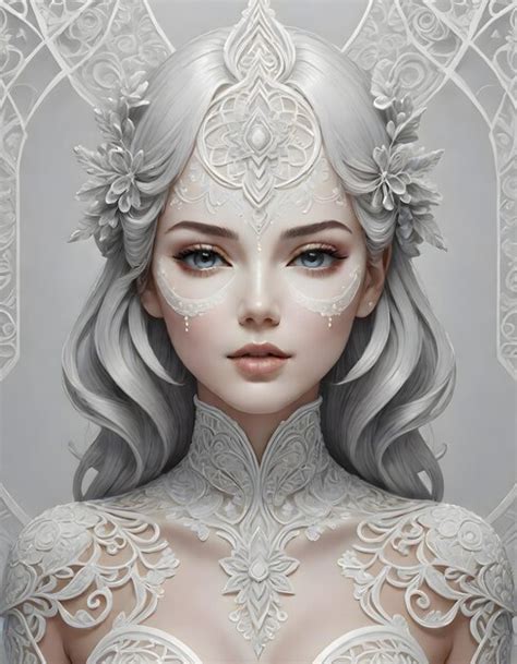 Premium Photo Women With Intricate Frosting Generative Ai