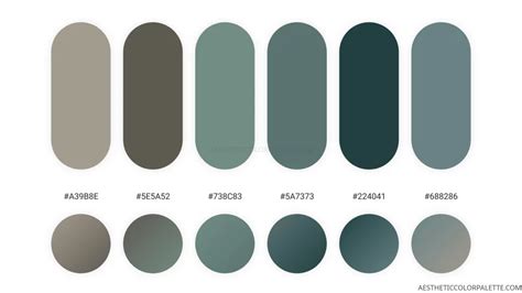 Dark Teal Colors With Hex Codes - Aesthetic Color Palette