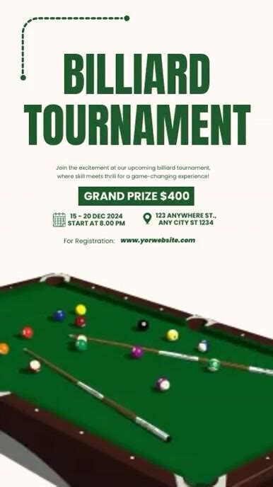 Billiard Tournament Template Postermywall