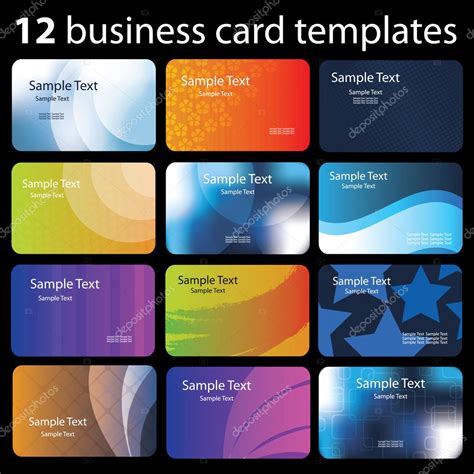 Set of Colorful Business Card Backgrounds Stock Vector by ©bagotaj ...