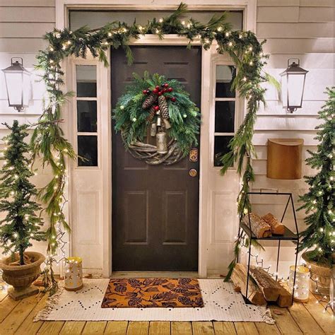 Farmhouse Christmas Wreaths for Front Door, 14 Inch Rattan Wreaths for ...