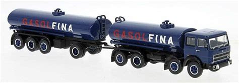 Brekina S Fiat Millepiedi Tank Truck And Trailer Assembled