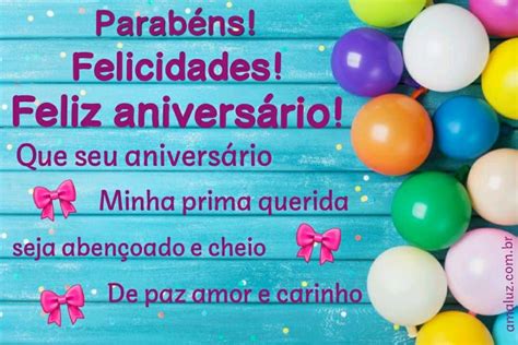 37 Mensagens de feliz aniversário para prima e para whatsapp