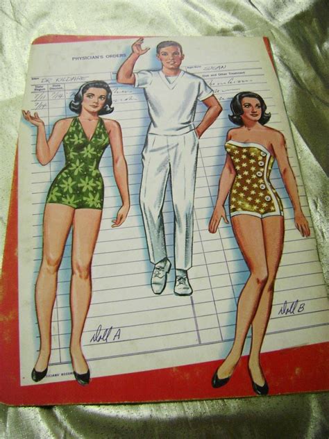 Vtg Paper Dolls Dr Kildare Tv Show Original Lowe S Uncut