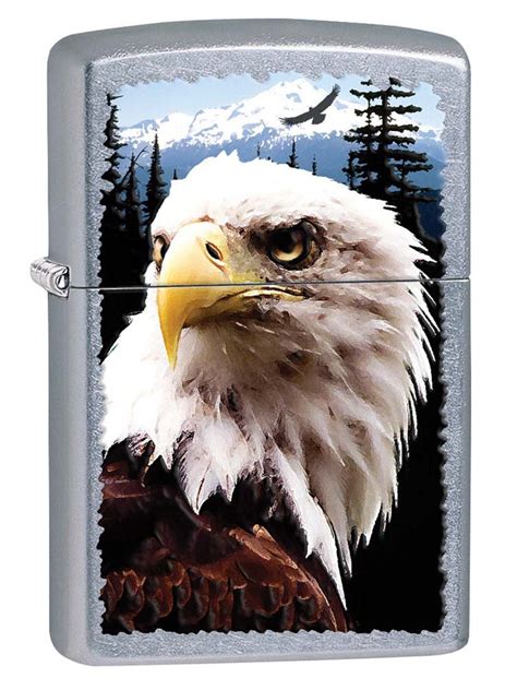 Zippo Lighter Bald Eagle Street Chrome 81167 Lucas Lighters