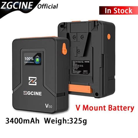 起初的 ZGCINE ZG V50 New 3400Mah V Mount Battery 14 8V 40Wh V Lock V Shape