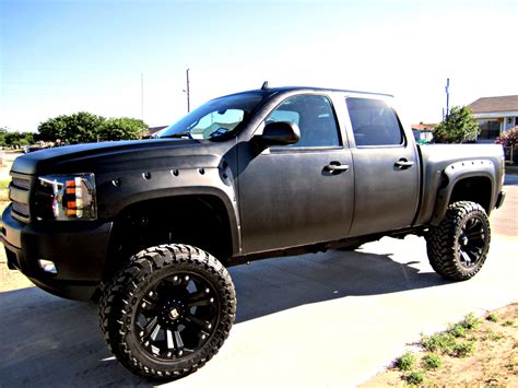 Black Lifted Chevy Truck