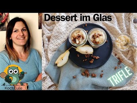 Maroni Trifle Mit Birne Und Walnusskrokant Dessert Im Glas Thermomix