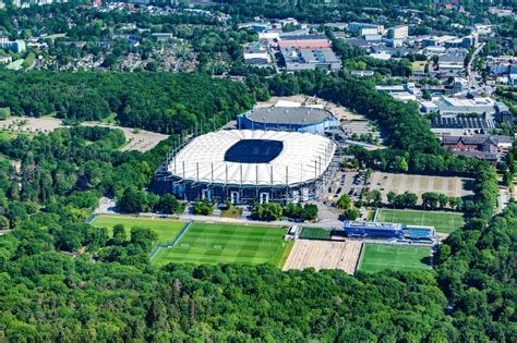 Hamburg Aus Der Vogelperspektive Volksparkstadion Arena Des