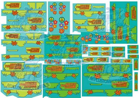 Scooby Doo Mystery Machine Decals My Custom Hotwheels Decal Shop