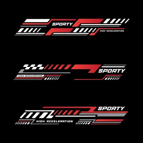 Premium Vector Racing Car Stickers Stripe Abstract Shape Vinyl Decal