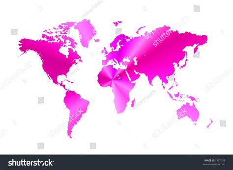 Pink Map World 스톡 일러스트 1337035 Shutterstock