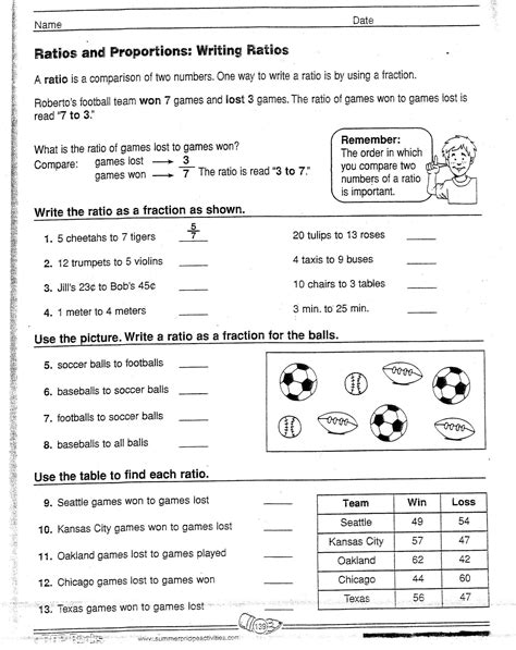 Ratio And Unit Rates Worksheets Pdf