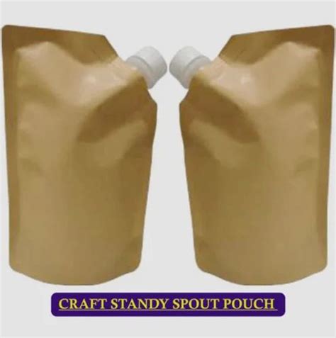 Kraft Paper Standy Spout Pouch At Rs Piece Spout Packaging Pouch In