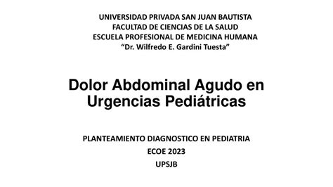 Dolor Abdominal Agudo Jose Gabriel Cecilio Salvador Udocz