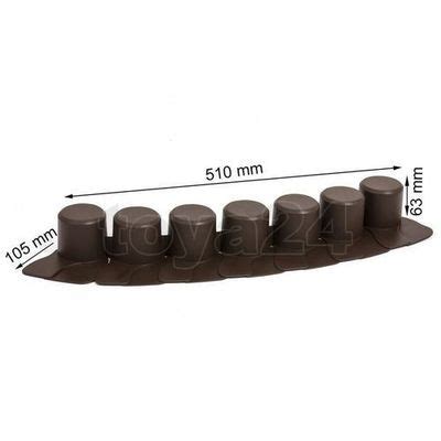 Palisada ogrodowa obrzeże 4 05m x 6cm Ciemny Brąz IPAL7 IIPAL7BR