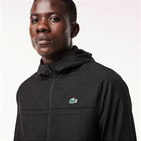 Lacoste | Zipped Hooded Taffeta Sport Jacket | Tracksuit Tops ...