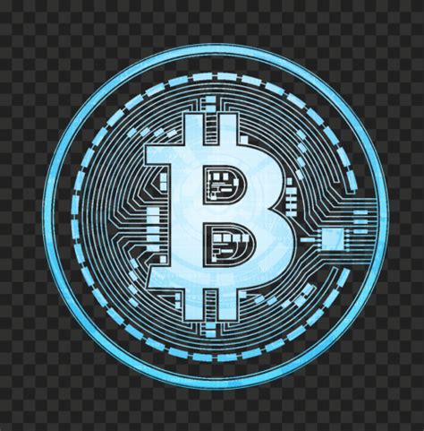 Hd Beautiful Blue Btc Bitcoin Crypto Blockchain Coin Icon Png Citypng