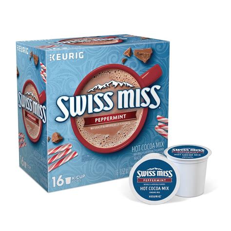 Swiss Miss Peppermint Hot Cocoa Keurig K Cup Pods Hot Cocoa 16 Pk Peppermint Hot Cocoa