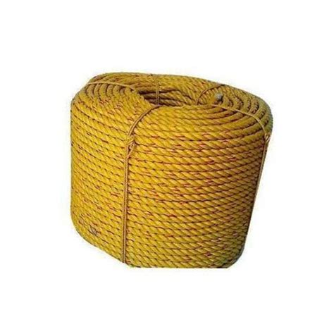 Yellow Waterproof Strong Twisted Nylon Plastic Ropes For Industrial Use