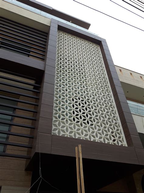 Grc In Facade Jaali Design Cladding Design House Front Design