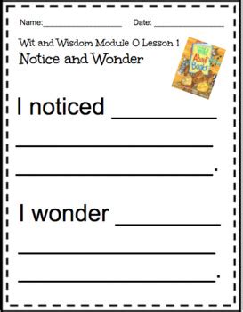 Wit And Wisdom Module Lesson Exit Ticket By Emrandallteaches