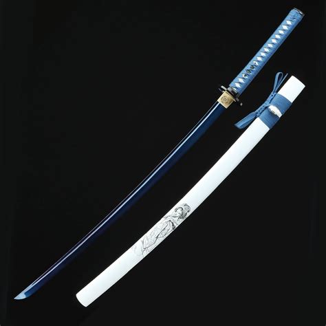 Buy TRUEKATANA Blue And White Katana Handmade Japanese Katana High