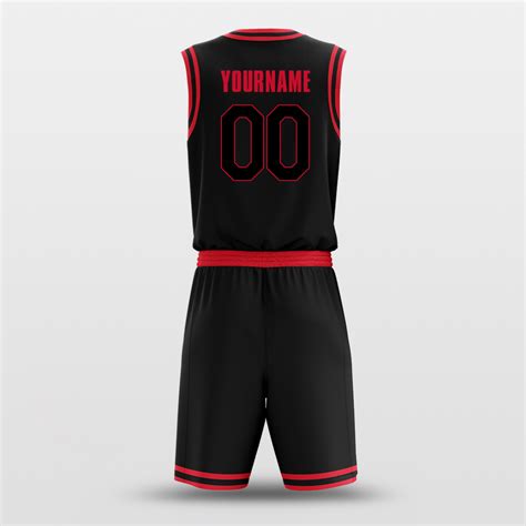 Black Red - Custom Basketball Jersey Set Design for Team – XBalla