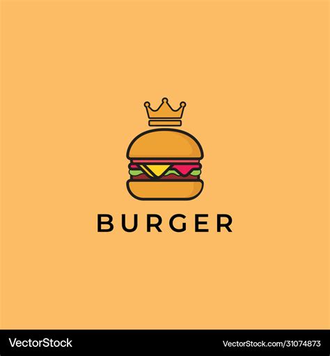 Burger logo design - restaurant template Vector Image