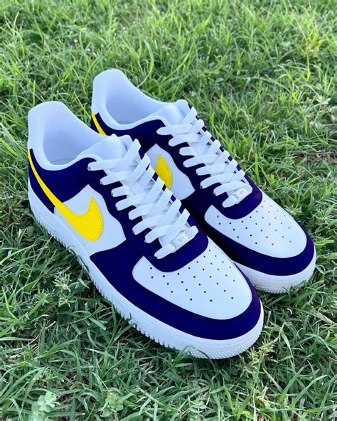 Custom Purple And Yellow Air Force 1s Etsy