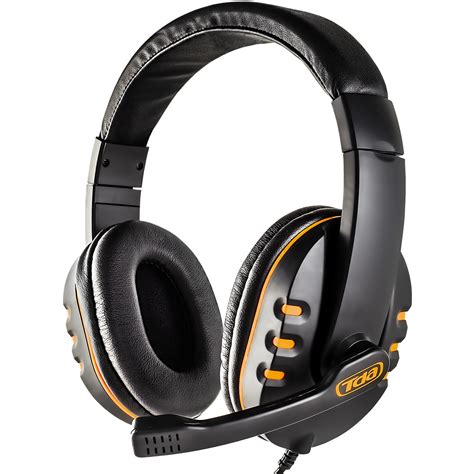 Fone De Ouvido Headset Gamer Preto Laranja Tda Td Blue Distribuidora