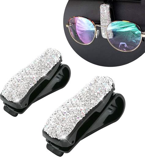 Amazon Dewkou 2 PCS Bling Crystal Rhinestones Glasses Holders For