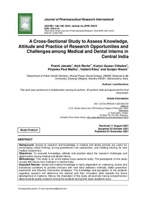 Pdf A Cross Sectional Study To Assess Knowledge Attitude And