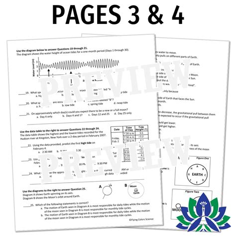 Ocean Tides Worksheet - Flying Colors Science