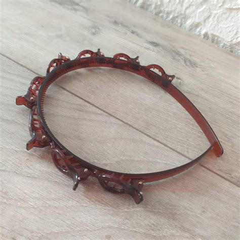 Обруч для волос с зажимами для прядей Hair Twister Clip Коричневый (KG ...