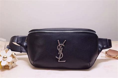 Saint Laurent Ysl 569737 Classic Monogram Belt Bag In Black Lambskin