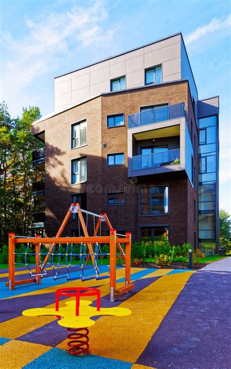 Children Playing Ground At Architectural Complex Of Residential Stock