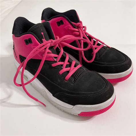 Hot Pink And Black Jordans For Girls