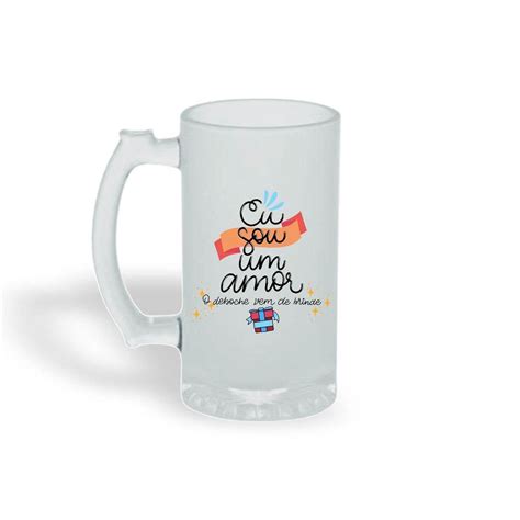 Caneca Chopp Vidro Fosco Bar Boteco E Frase 0082 No Shoptime