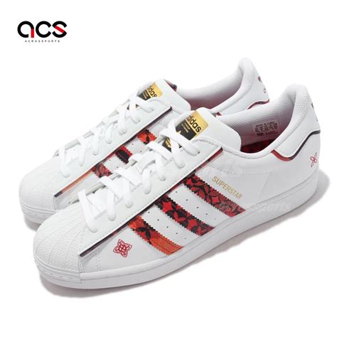 Adidas 休閒鞋 Superstar 運動 男女鞋 愛迪達 貝殼頭 中國新年 情侶穿搭 白 紅 Gx8839 休閒鞋 Yahoo奇