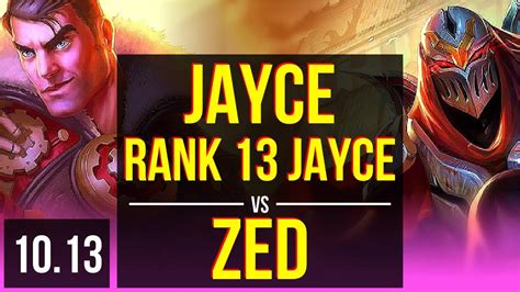 Jayce Vs Zed Mid Rank Jayce Early Solo Kills Kda