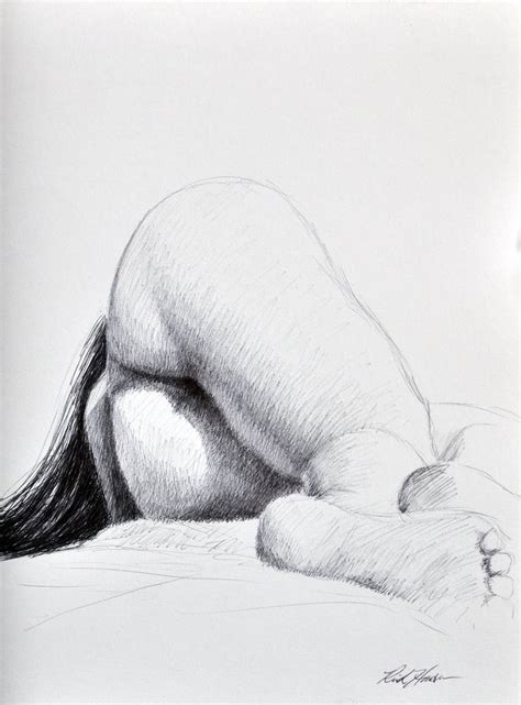 Female Nude Reclining Drawing By Rick Hansen Saatchi Art