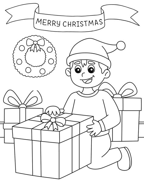 Christmas Scene Coloring Pages For Kids